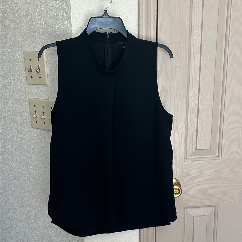 Ann Taylor Elegant Black Sleeveless Top